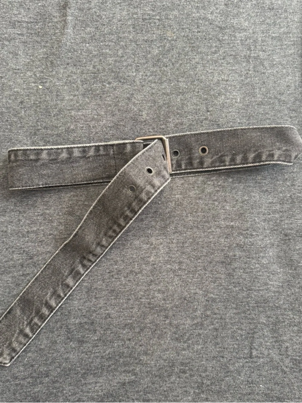 Grey Denim Belt - Casual Adjustable Jean Belt